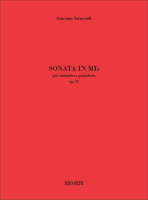 G. Setaccioli: Sonata In Mi Bem. Op. 31