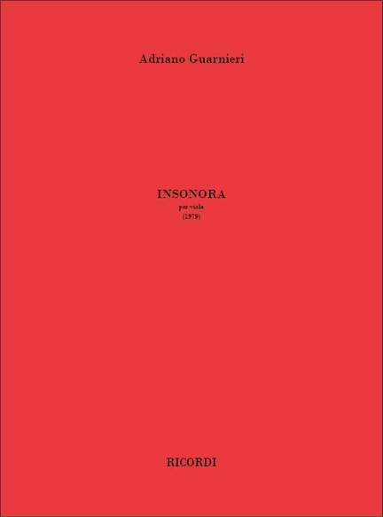 Adriano Guarnieri: Insonora...,