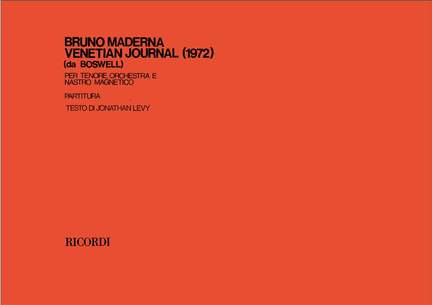 Bruno Maderna: Venetian Journal