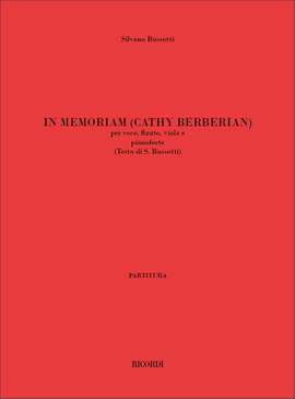 Sylvano Bussotti: In Memoriam (Cathy Berberian)
