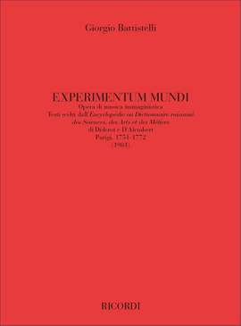 Giorgio Battistelli: Experimentum Mundi