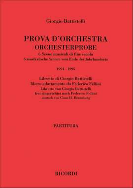 Giorgio Battistelli: Orchesterprobe (Prova D'Orchestra)