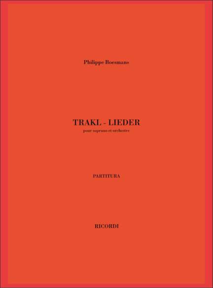 Philippe Boesmans: Trakl - Lieder