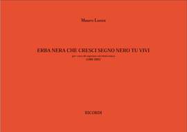 M. Lanza: Erba Nera Che Cresci Segno Nero Tu Vivi