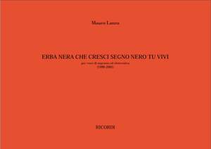 M. Lanza: Erba Nera Che Cresci Segno Nero Tu Vivi