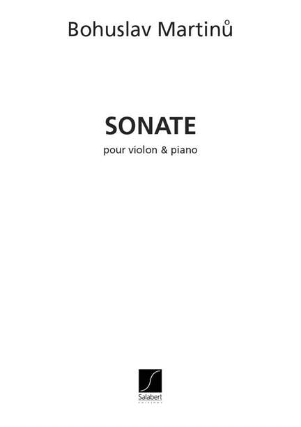 Bohuslav Martinu: Sonate