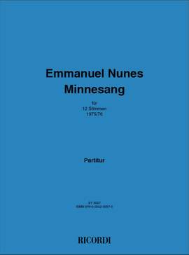 Emmanuel Nunes: Minnesang (Partitur)