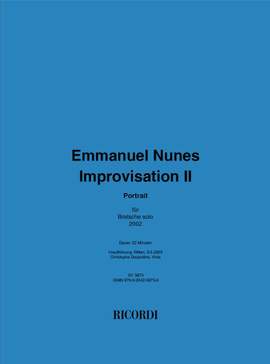 Emmanuel Nunes: Improvisation II
