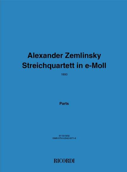 Alexander Zemlinsky: Streichquartett E-Moll