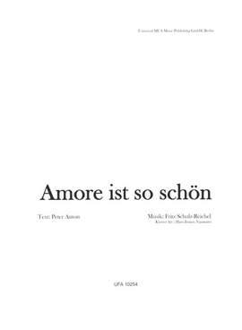 Fritz Schulz-Reichel: Amore ist so schön