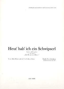 Paul Abraham: Heut hab ich ein Schwipserl
