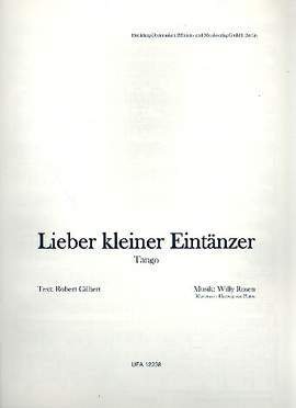 Willy Rosen: Lieber kleiner Eintänzer