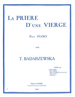 Tekla Badarzewska: La prière d'une vierge Op.4