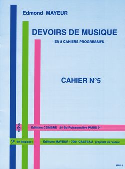 Edmond Mayeur: Devoirs de musique cahier 5