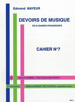 Edmond Mayeur: Devoirs de musique cahier 7