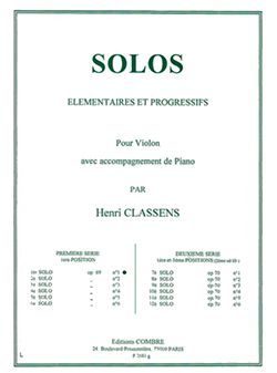 Henri Classens: Solo n°1 Op.69 n°1 (première série)