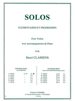 Henri Classens: Solo n°1 Op.69 n°1 (première série)