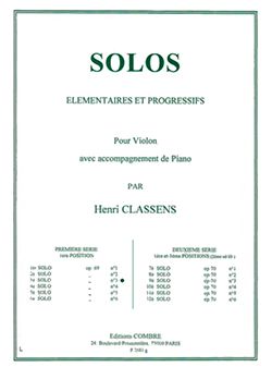 Henri Classens: Solo n°3 Op.69 n°3 (première série)