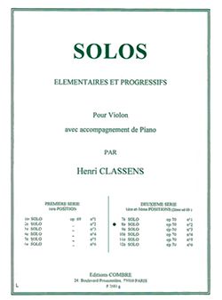 Henri Classens: Solo n°8 Op.70 n°2 (deuxième série)