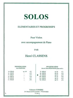 Henri Classens: Solo n°9 Op.70 n°3 (deuxième série)