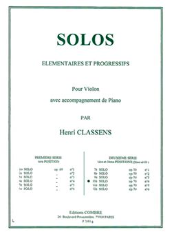 Henri Classens: Solo n°10 Op.70 n°4 (deuxième série)