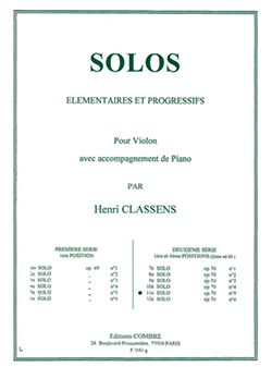 Henri Classens: Solo n°11 Op.70 n°5 (deuxième série)
