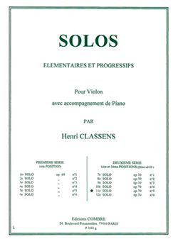 Henri Classens: Solo n°11 Op.70 n°5 (deuxième série)