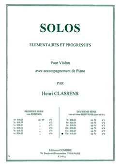 Henri Classens: Solo n°12 Op.70 n°6 (deuxième série)