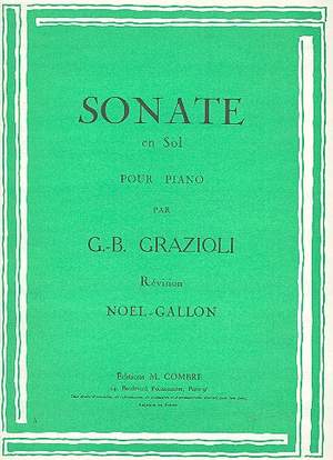 Giovan Battista Grazioli: Sonate en sol