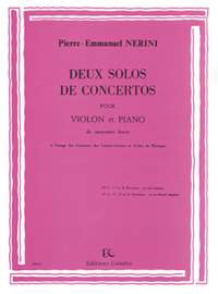 Pierre-Emmanuel Nerini: Solos de concertos (2) en sol maj. et sib maj.