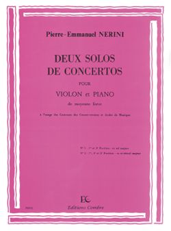 Pierre-Emmanuel Nerini: Solos de concertos (2) en sol maj. et sib maj.