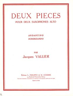 Jacques Vallier: Pièces (2) : Andantino - Scherzando