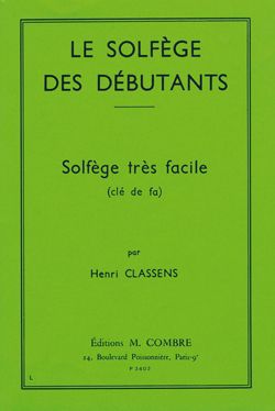 Henri Classens: Solfège des débutants - clé de fa