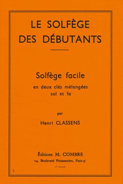 Henri Classens: Solfège des débutants - clés de sol et fa