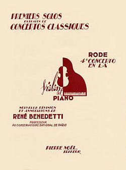 Pierre Rode: Solo n°1 du concerto n°4 en la maj.