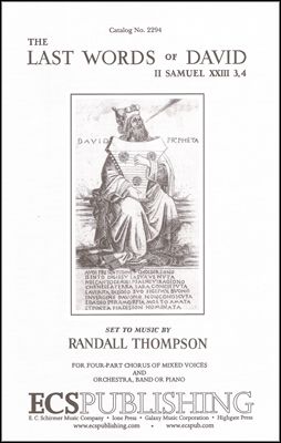 Randall Thompson: The Last Words Of David