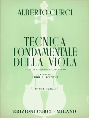 Luigi A. Bianchi: Tecnica Fondamentale Della Viola Vol 3