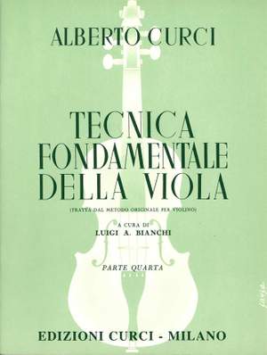 Luigi A. Bianchi: Tecnica Fondamentale Della Viola Vol. 4