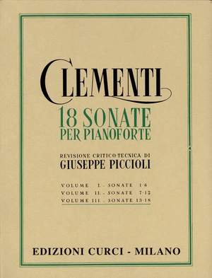 Muzio Clementi: Sonate (18) Vol. 3 (Piccioli)