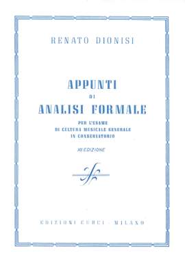 Renato Dionisi: Appunti Di Analisi Formale
