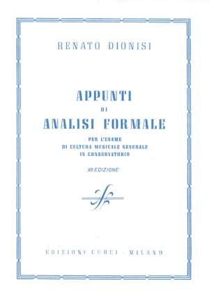 Renato Dionisi: Appunti Di Analisi Formale