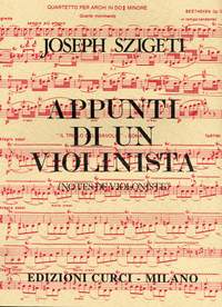 J. Szigeti: Appunti Di Un Violinista