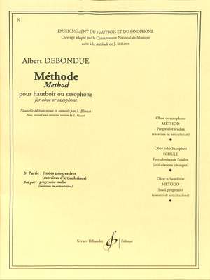 Albert Debondue: Methode Volume 3 Etudes Progressives