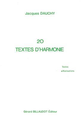 Jacques Dauchy: 20 Textes D'Harmonie - Realisations