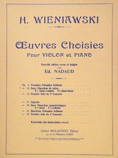 Henryk Wieniawski: 2 Mazurkas De Salon Opus 12