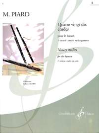 M Piard: Quatre Vingt Dix Etudes Volume 1