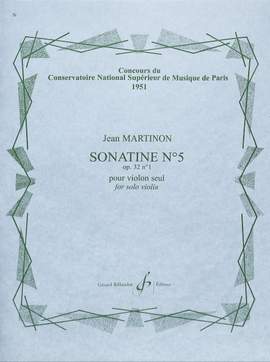 Jean Martinon: Sonatine Nø5 Opus 32 Nø1