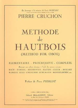 Pierre Cruchon: Methode De Hautbois Elementaire Progressive Compl.