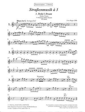 Uwe Heger: Straßenmusik à 3 Tenorsaxophon (3. Stimme)