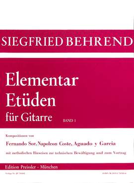 Napoleon Coste_Aguado Y. Garcia_Fernando Sor: Elementar-Etüden für Gitarre. Band 1